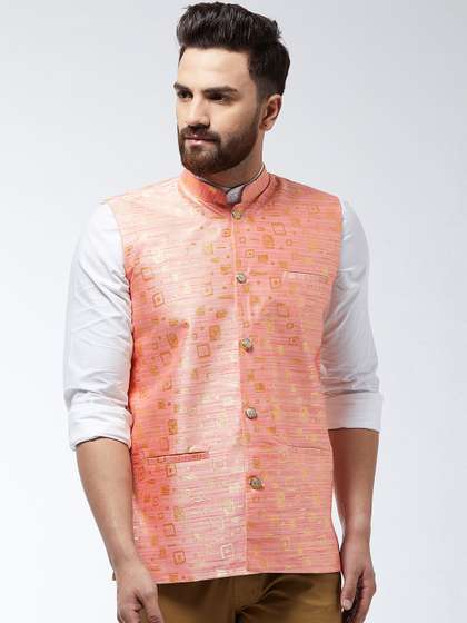 SOJANYA Men Woven Design Nehru Jacket