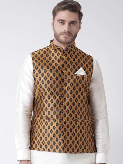 DEYANN Men Woven Design Nehru Jacket
