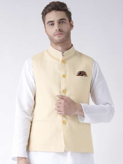 Hangup Men Solid Nehru Jacket