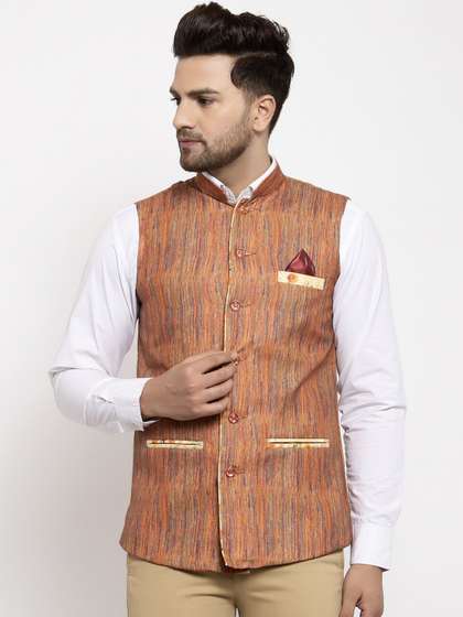 KLOTTHE Men Woven Design Nehru Jacket