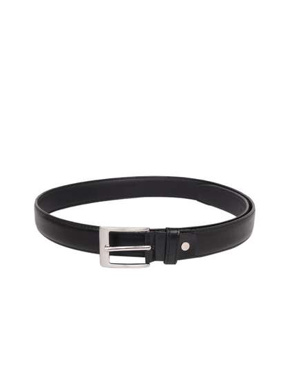 Kara Men Black Solid
                    Faux Leather Belt