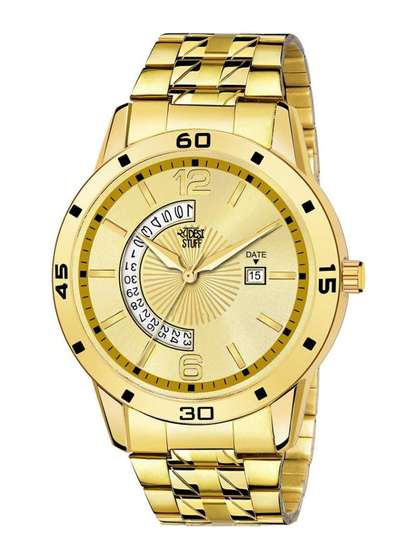 SWADESI STUFF Boys
                    Gold-Toned Analogue Watch