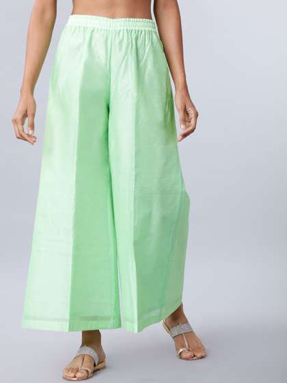 Vishudh Women Straight Solid Palazzos
