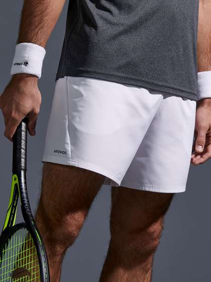Decathlon Kuikma -
                        Men White Quick Dry Breathable Tennis Shorts