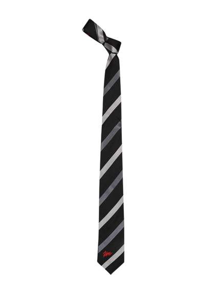 Tossido Men Black &
                    Grey Striped Broad Tie