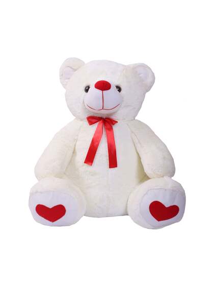 Ultra Unisex Kids White & Red Teddy Bear Soft Plush Toy