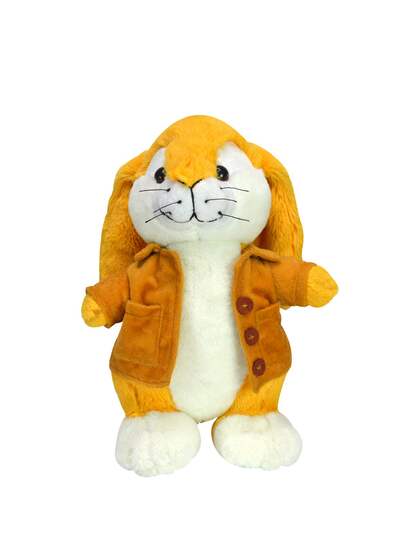 Ultra Kids Yellow & Off-White Jacket Rabbit Soft Toy
