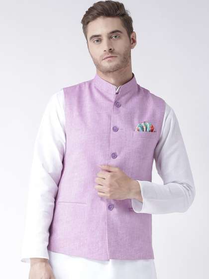 Hangup Men Solid Nehru Jacket