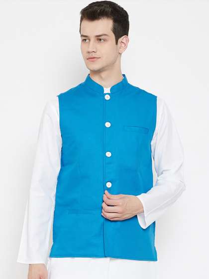 even Men Solid Nehru Jacket
