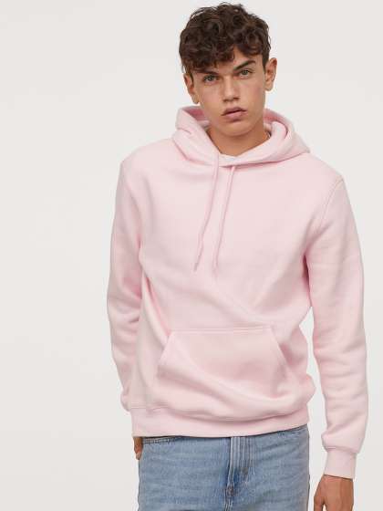 h&m pink hoodie mens