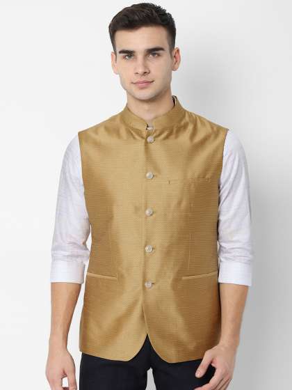 Price History of Allen Solly Men Woven Design Nehru Jacket from Myntra 111 3629612