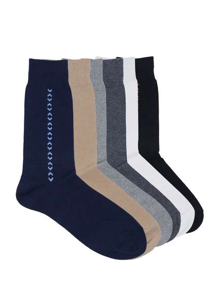 Socksxpress Pack of 6
                    Men Cotton Crew Socks