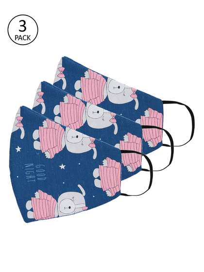 Tossido Kids Printed
                    Pack Of 3 3-Ply Reusable Outdoor Masks