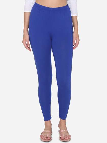 Vami Women Navy Blue
                        Solid Ankle-Length Leggings