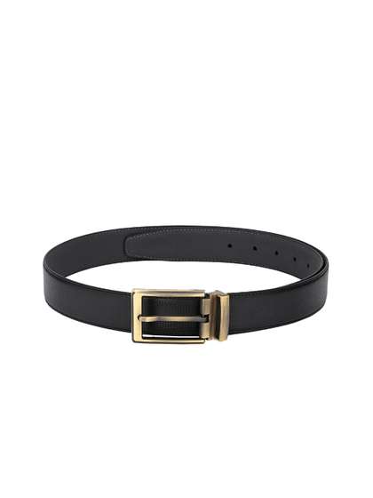 CALVADOSS Antique Men
                    Black Textured Buckle Belt