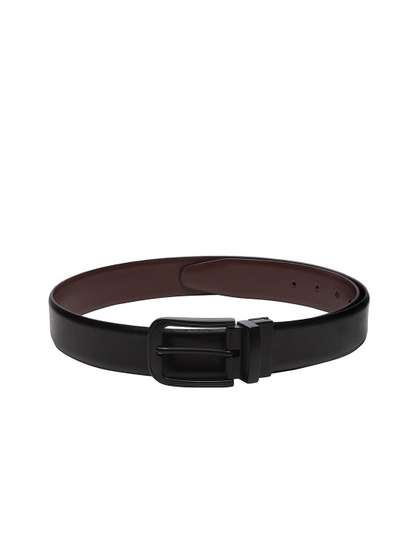 Teakwood Leathers Men
                    Black & Brown Solid Reversible Leather Belt