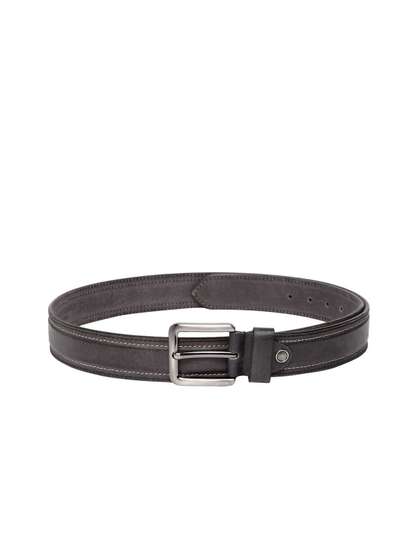 Teakwood Leathers Men
                    Black Solid Leather Belt