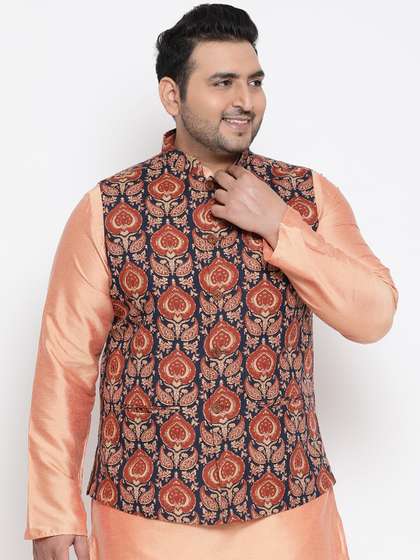 KISAH PLUS Men Printed Woven Nehru Jacket