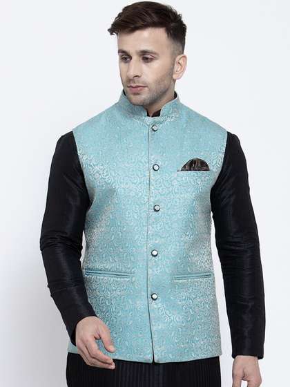 Badoliya & Sons Men Woven Design Nehru Jacket