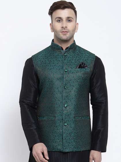 Badoliya & Sons Men Woven Design Nehru Jacket