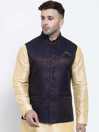 Badoliya & Sons Men Woven Design Nehru Jacket