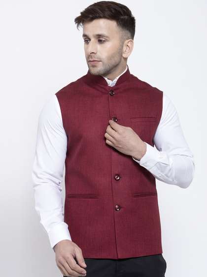 Badoliya & Sons Men Solid Nehru Jacket