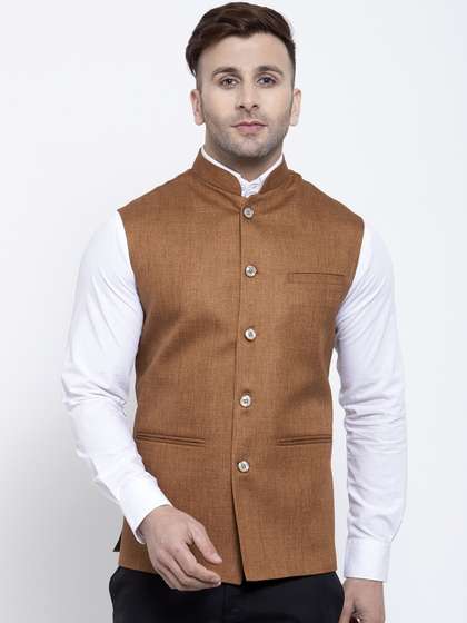 Badoliya & Sons Men Jute Nehru Jacket