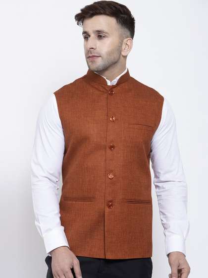 Badoliya & Sons Men Jute Nehru Jacket