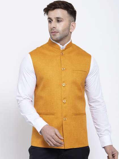 Badoliya & Sons Men Jute Nehru Jacket