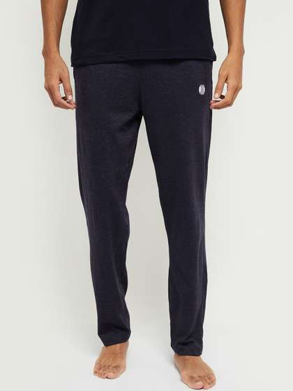 max Men Charcoal
                        Grey Solid Lounge Pants
