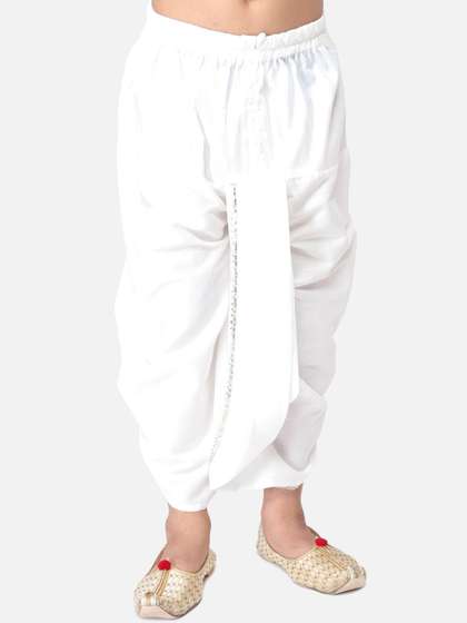 TABARD Boys White
                        Solid Dhotis