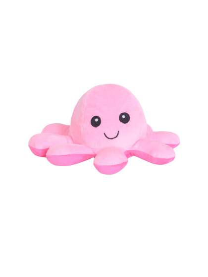 Ultra Kids Pink & Black Reversible Octopus Stuffed Toy