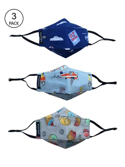 Ariana Kids Pack Of 3
                    Printed 7-Ply Protective Outdoor Masks