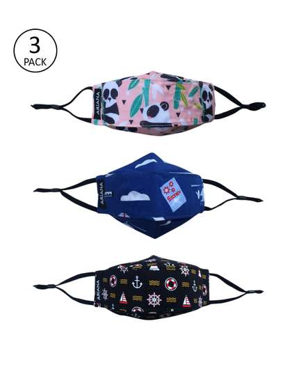 Ariana Kids Pack Of 3
                    Printed 7-Ply 5 Layer SSMMS Filter Reusable
                    Protective Outdoor Masks