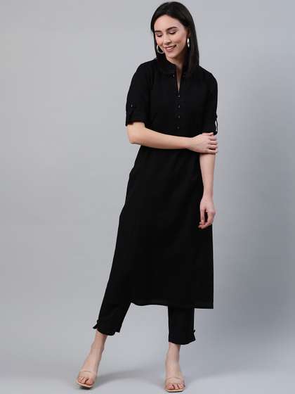 Libas Cotton Solid Straight Kurta