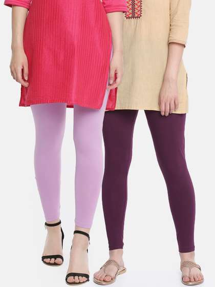 Dollar Missy Women
                        Pack Of 2 Cotton Super Soft Ankle Length
                        Leggings