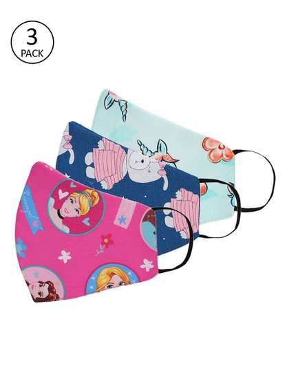 Tossido Kids Pack Of 3
                      Safety Cartoon Digital Printed 3-Ply 100% Cotton
                      Premium Reusable Cloth Face Masks