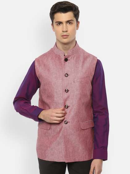 Van Heusen Woven Design Nehru Jacket