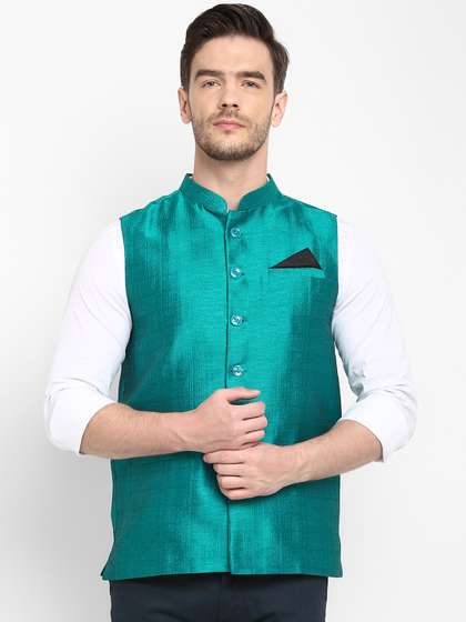 hangup trend Men Pure Silk Nehru Jacket