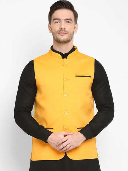 hangup trend Men Solid Woven Nehru Jacket