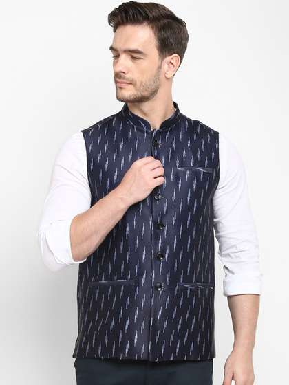 hangup trend Printed Woven Nehru Jacket