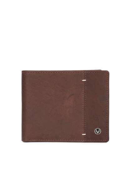 Allen Solly Men Brown
                    Solid Leather Two Fold Wallet