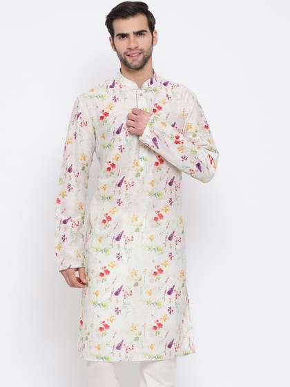 VASTRAMAY Men Floral Printed Kurta