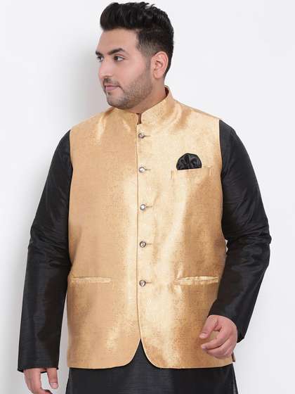 hangup plus Men Self-Design Woven Nehru Jacket