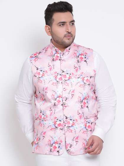 hangup trend Men Floral Printed Woven Nehru Jacket