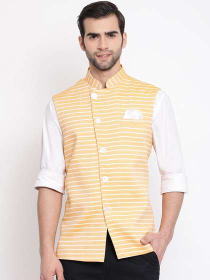 VASTRAMAY Men Slim-Fit Nehru Jacket