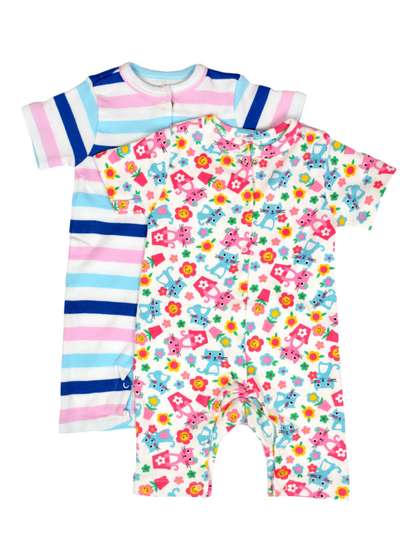 candy cot Infant Kids
                      Pack Of 2 Multicoloured Printed Organic Cotton
                      Rompers