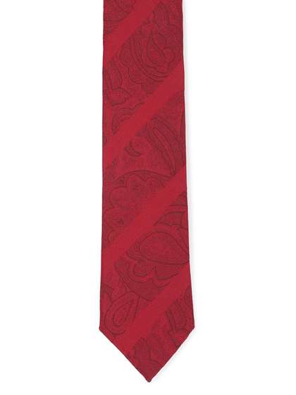 Louis Philippe Men
                    Maroon Woven Design Broad Tie