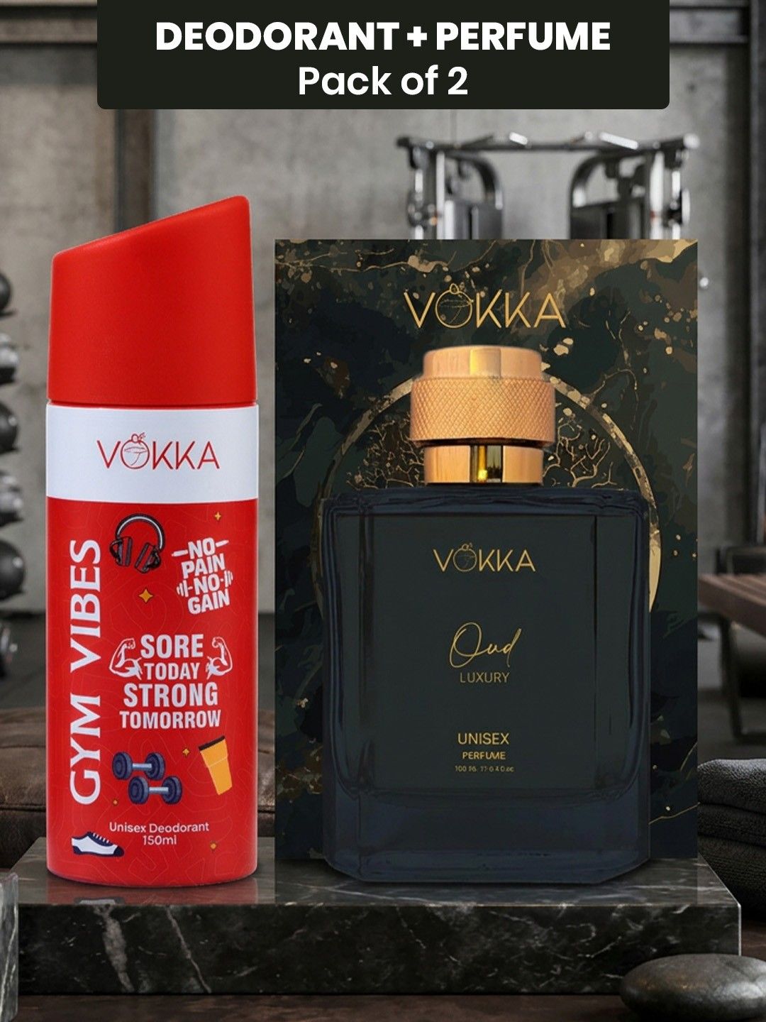 2 Pcs Perfume With Deodorant