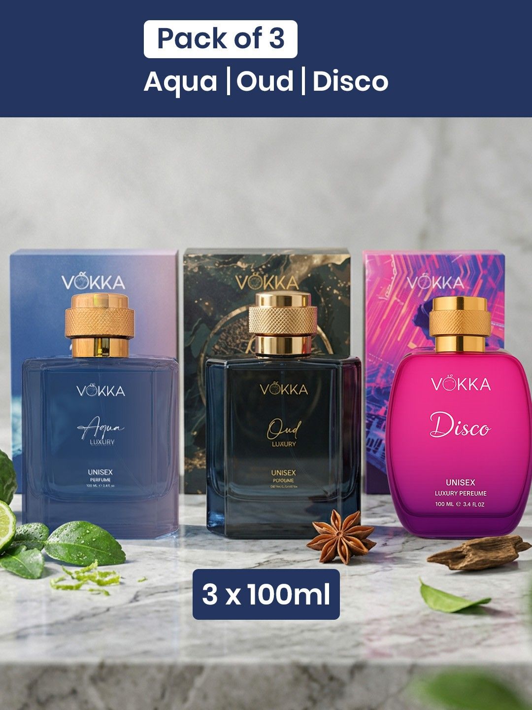 3Pcs EDP 100ml Each